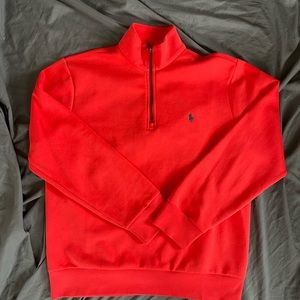 RALPH LAUREN quarter zip double knit tech